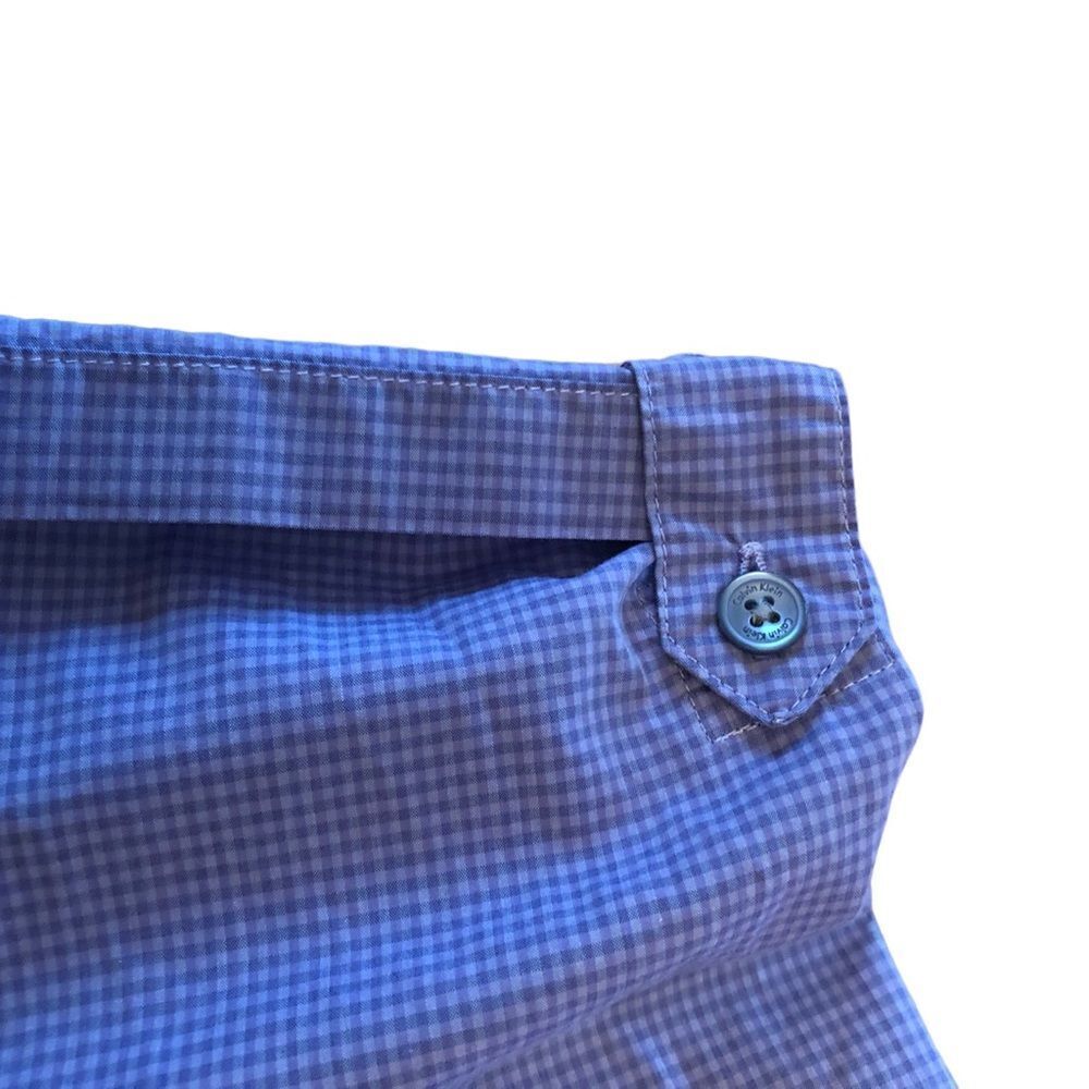 Calvin Klein Check Military Style Short Sleeve Shirt - 100% Cotton, Size… - Picture 5 of 7